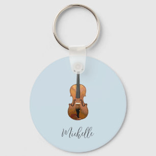Llavero Violin musical azul