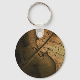 Llavero Violin y Hoja de Música