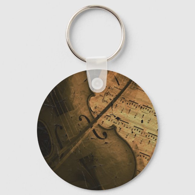 Llavero Violin y Hoja de Música (Anverso)