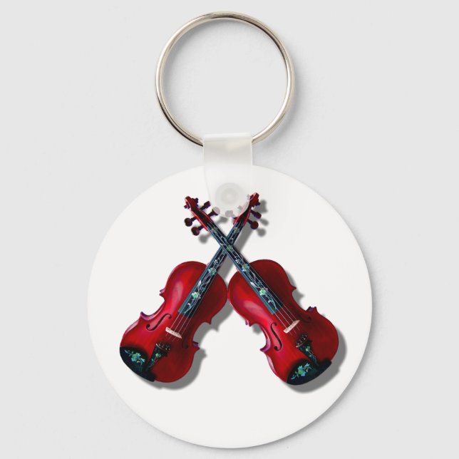 LLAVERO VIOLINAS ROJAS CRUZADAS -KEYCHAIN (Anverso)