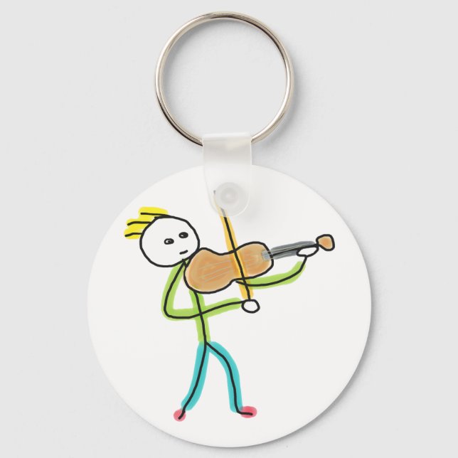 Llavero Violinista Stickman (Anverso)