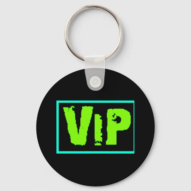 Llavero vip neon green music dance fiestas clubs de divers (Anverso)