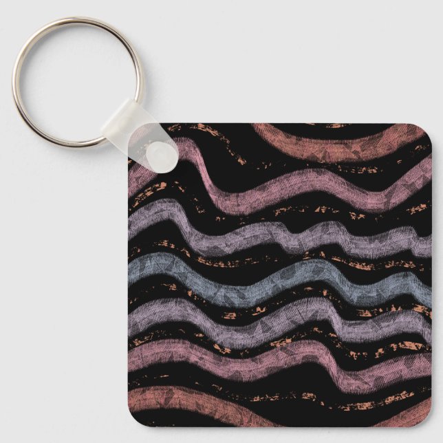 Llavero Viper Snake Skin Drawing Pattern Soft Pastel Color (Anverso)