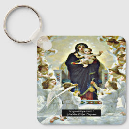 Llavero Virgen con ángeles Bouguereau
