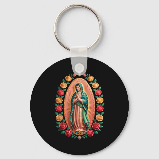 Llavero Virgen De Guadalupe Saint Mary Christian Religious (Anverso)
