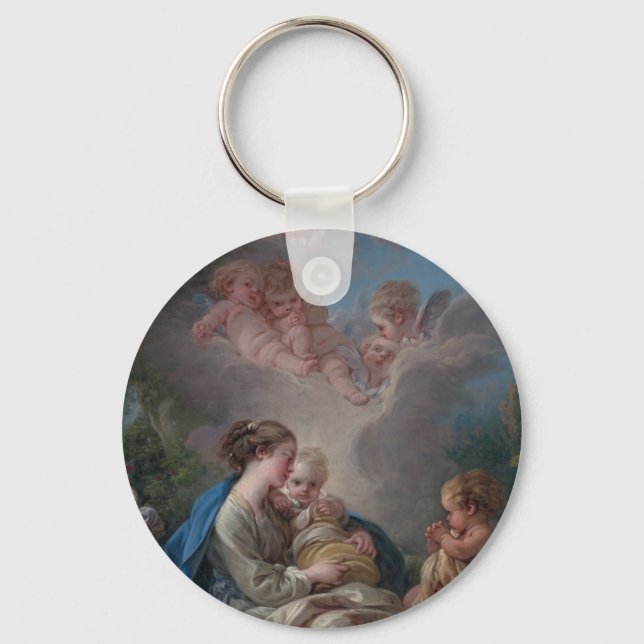 Llavero Virgen e Niño con San Juan Bautista (Anverso)