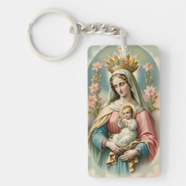 Llavero Virgen María con la clave de Jesús Niño