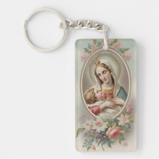 Llavero Virgen María con la clave de Jesús Niño