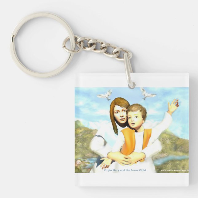 Llavero Virgen María y el Niño Jesús (Frente)