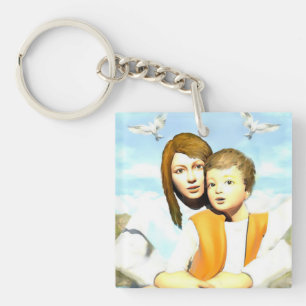 Llavero Virgen María y el Niño Jesús