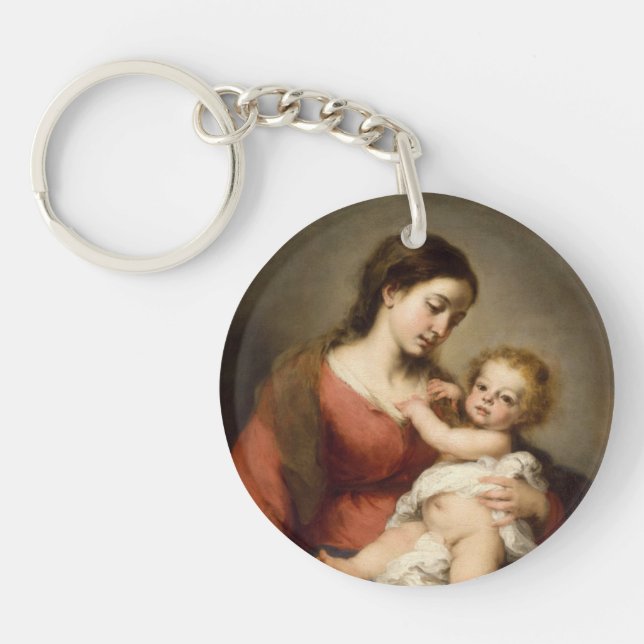 Llavero Virgen y niño (Frente)