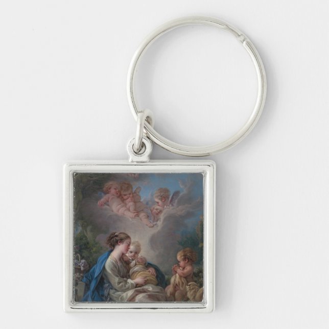 Llavero Virgen y niño con San Juan Bautista (Frente)