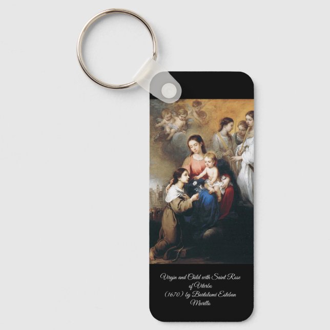 Llavero Virgen y niño con san Rosa (Anverso)