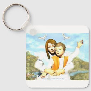 Llavero Virgin Mary and the Child Jesus   