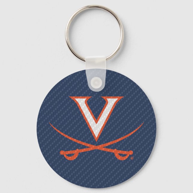 Llavero Virginia Cavaliers Carbon Fiber (Anverso)