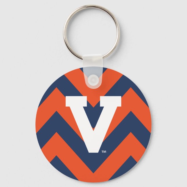 Llavero Virginia Cavaliers Chevron (Anverso)