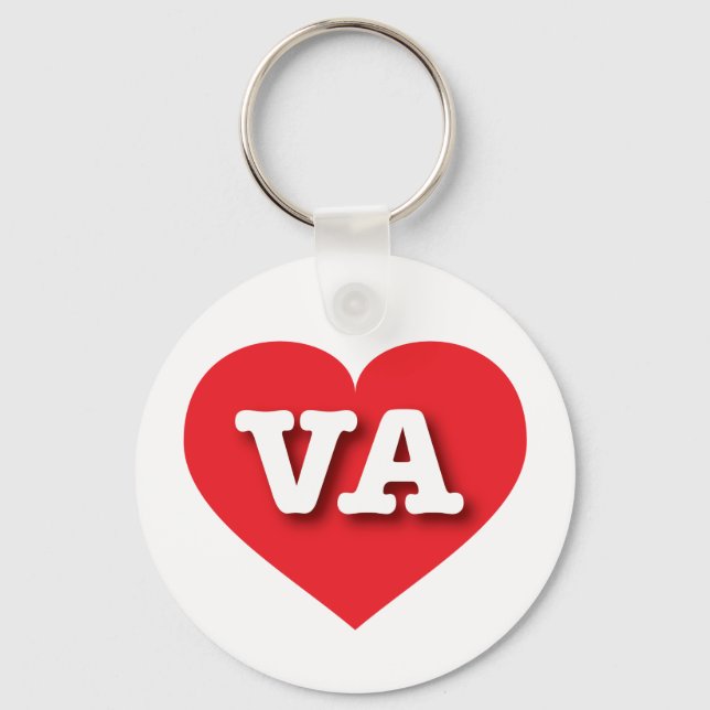 Llavero Virginia Red Heart - Amo a VA (Anverso)