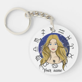 Llavero  Virgo & Taurus Acrylic Keychain