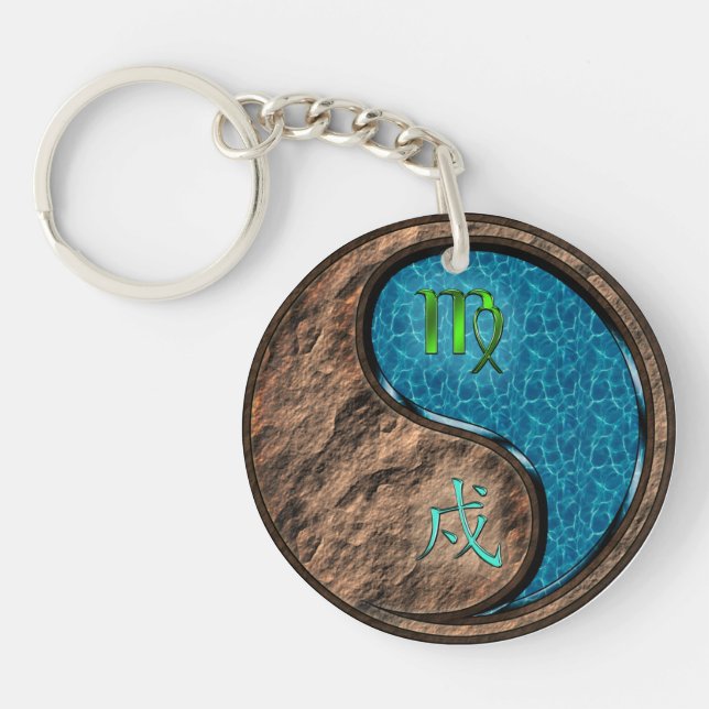 Llavero Virgo y Perro Agua (Frente)