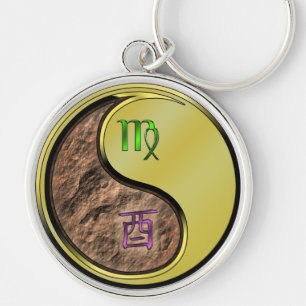 Llavero Virgo y Rooster Metalizado