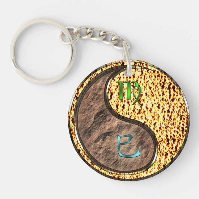 Llavero Virgo y Serpiente de Fuego (Frente)