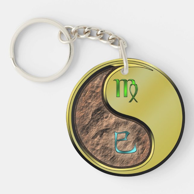 Llavero Virgo y Serpiente Metalizado (Frente)