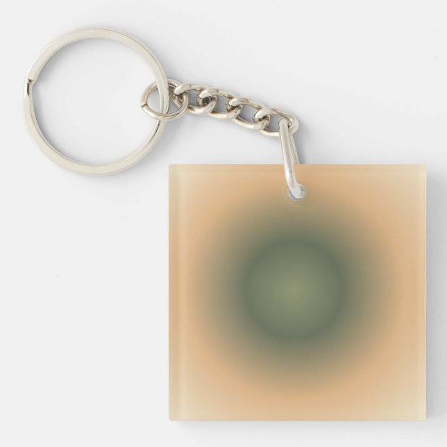 Llavero Virgo Zodiac, gradiente de aura marrón verde (Frente)