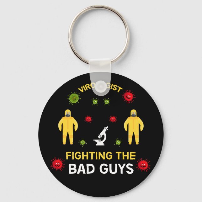 Llavero Virologista | Microbiólogo - Microbiólogo Covid (Anverso)