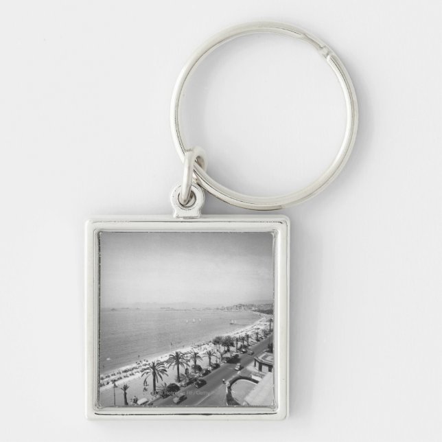 Llavero Visión compleja turística en la costa B&W (Frente)