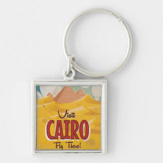 Llavero Visita el Cairo poster de viajes vintage de Egipto