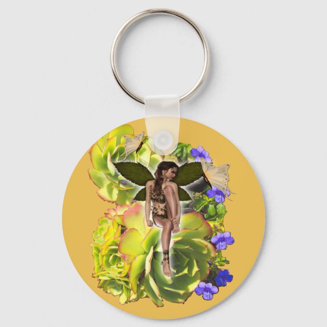 Llavero Visitantes de Rosette Succulent (Anverso)