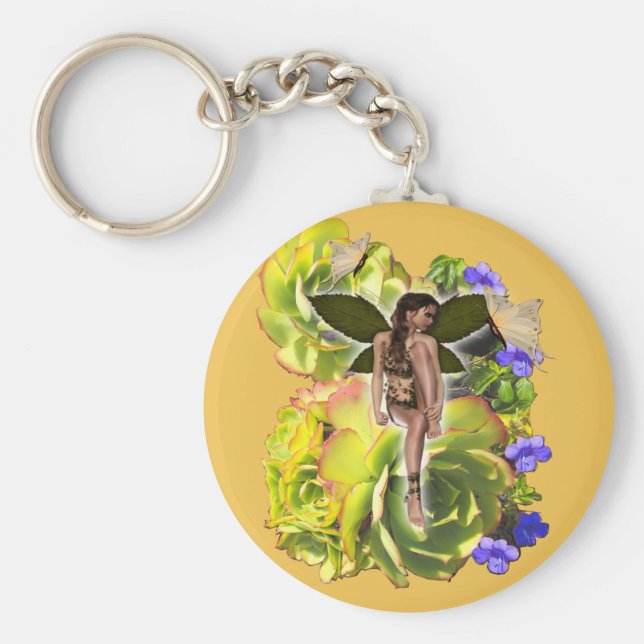 Llavero Visitantes de Rosette Succulent (Frente)