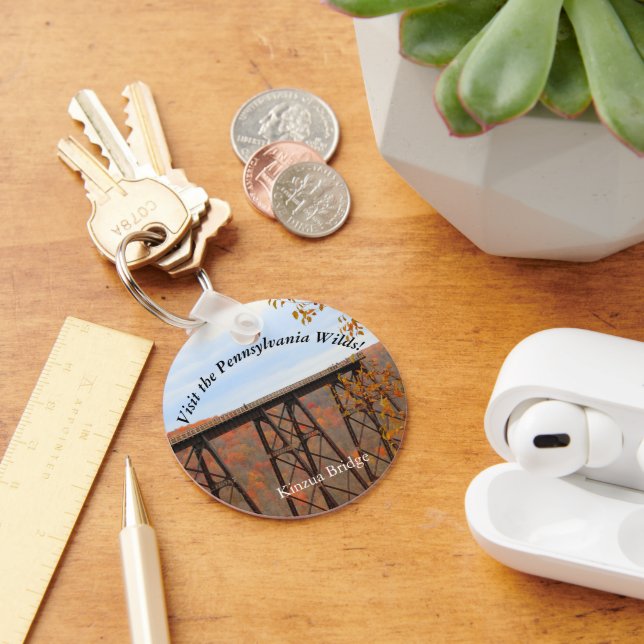 Llavero Visite el pintoresco puente Kinzua Souvenir de PA  (Escritorio )