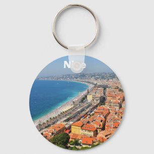Llavero Vista aérea de la Riviera Francesa en Niza, Franci