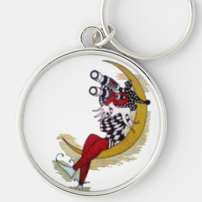 Llavero Vista cósmica: El elfo en la aventura lunar (Frente)