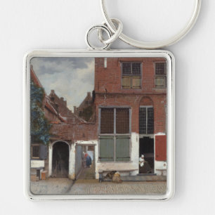 Llavero Vista de casas en Delft La callejuela