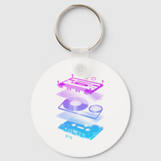 Llavero Vista de explosión de cassette - DJ retro de cinta