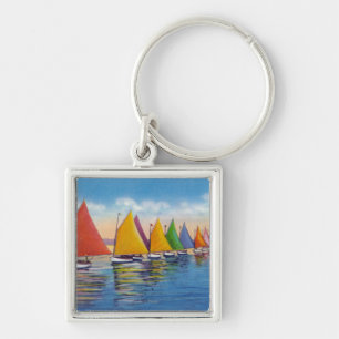 Llavero Vista de la flota del velero del arco iris