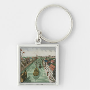 Llavero Vista de la puerta de Kettel en Delft (grabado)