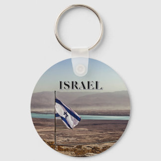 Llavero Vista de Masada con bandera israelí