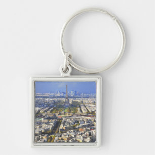 Llavero Vista de París con la defensa de la torre Eiffel 