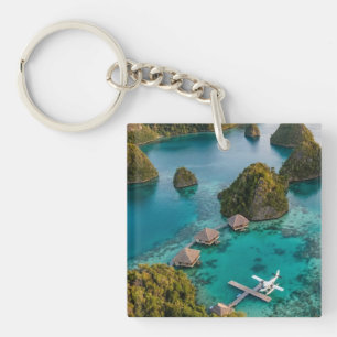 Llavero Vista de Piaynemo Islas Raja Ampat Paraíso Artísti