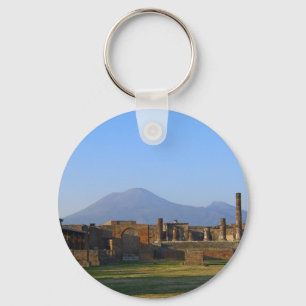 Llavero Vista de Vesuvio sobre las ruinas de Pompeya