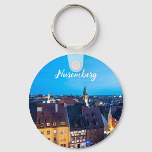 Llavero Vista del casco antiguo de Nuremberg de noche