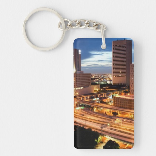 Llavero Vista del centro de la ciudad (Frente)