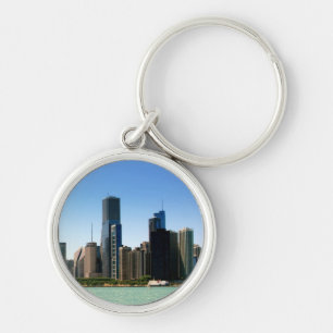 Llavero Vista del horizonte de Chicago por el lago