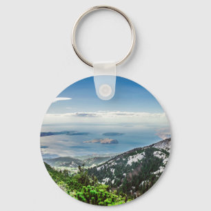 Llavero Vista del mar desde las montañas