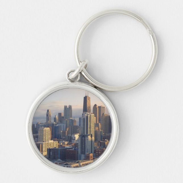 Llavero Vista del paisaje urbano con la luz fantástica (Frente)