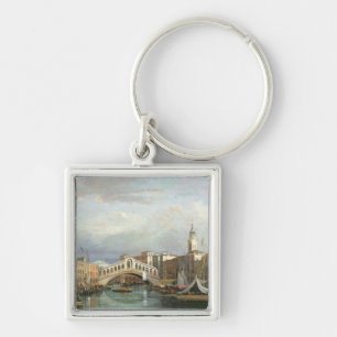 Llavero Vista del puente de Rialto en Venecia