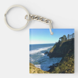 Llavero Vista desde el faro de North Head, Washington